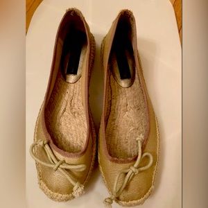 New Steve Madden Luxe L-Jesi Gold Espadrilles